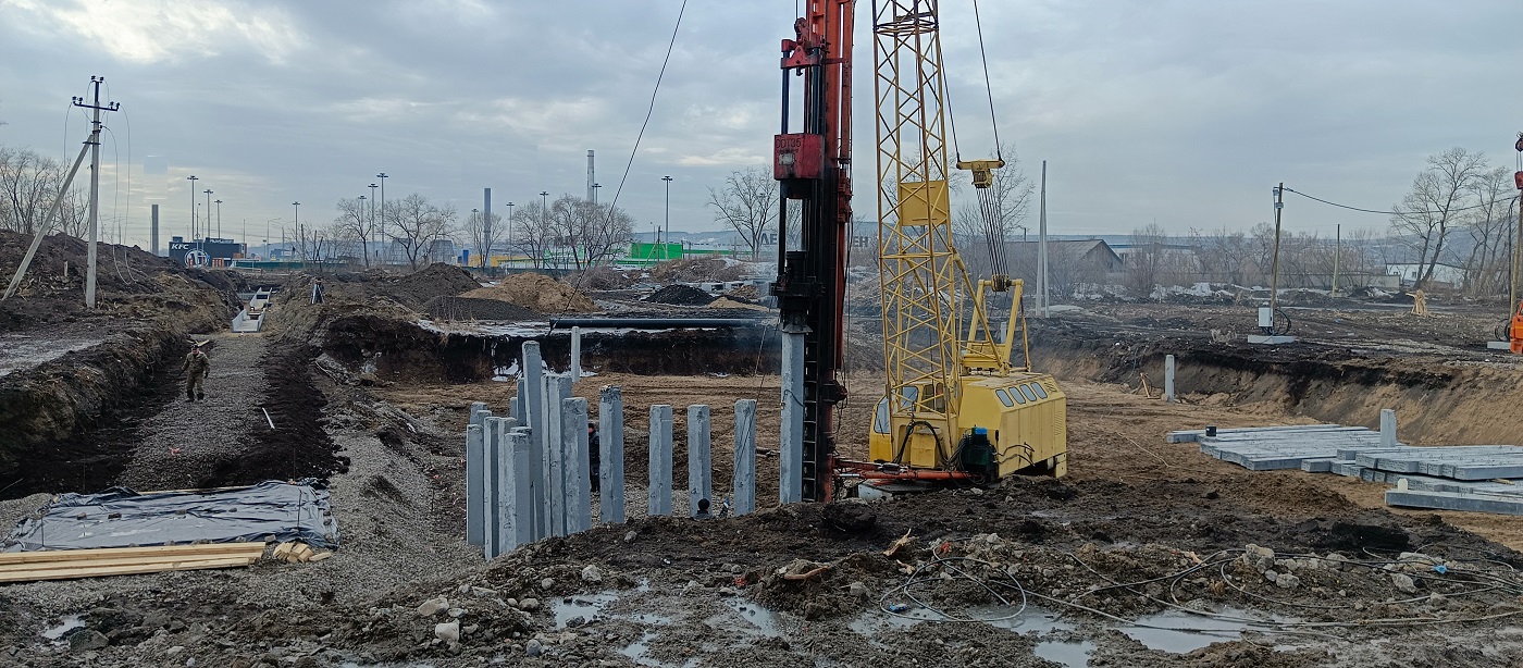 Аренда сваебоя для забивки бетонных свай в Усолье-Сибирском